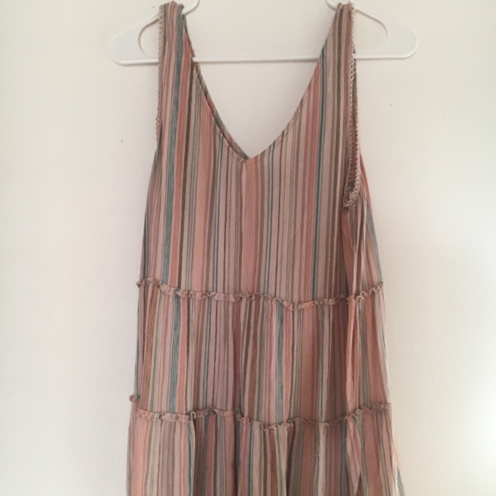 Multicolored pink tunic tank top